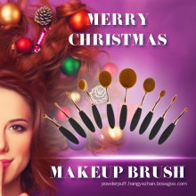 2017 New Christmas Gift Oval Toothbrush Cosmetics Makeup Brush